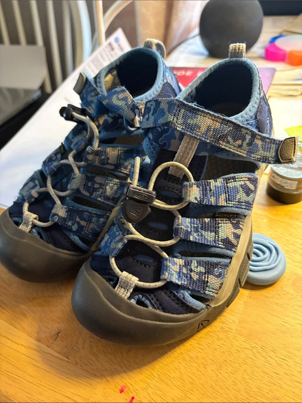 Keen Kids Blue Camo Water Shoes